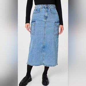 Rewash Light Blue Denim Pencil Skirt